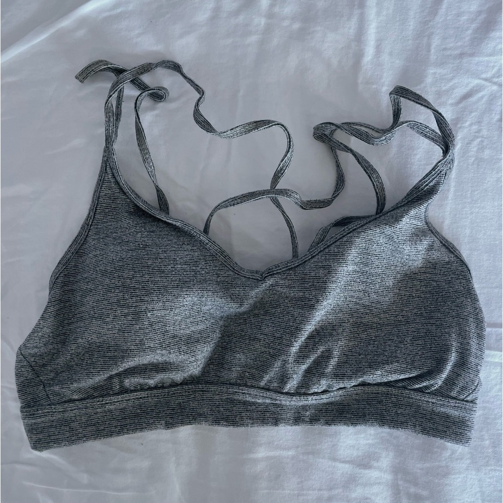 Grey Strap Sports bra